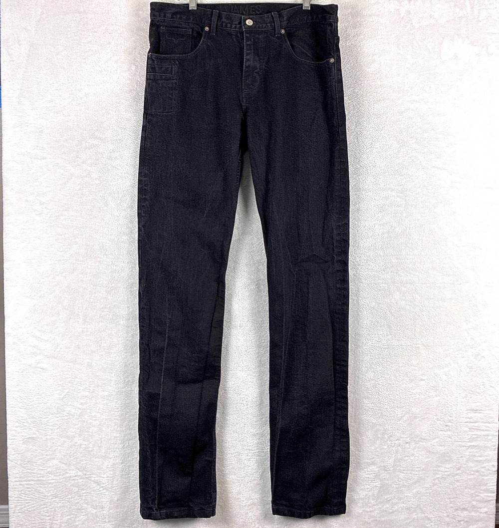 Kimes Ranch Jeans Mens 35x38 James Black Straight Western Cowboy Classic USA